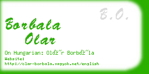 borbala olar business card